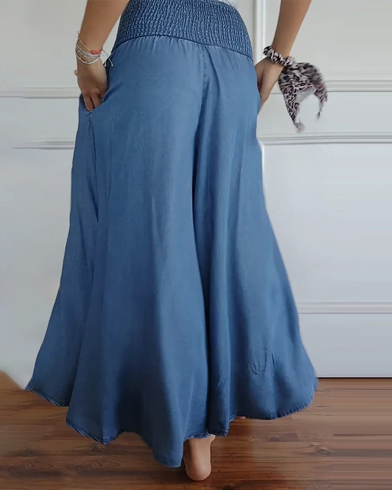 Jasper | Vloeiende Smocked Taille Broek