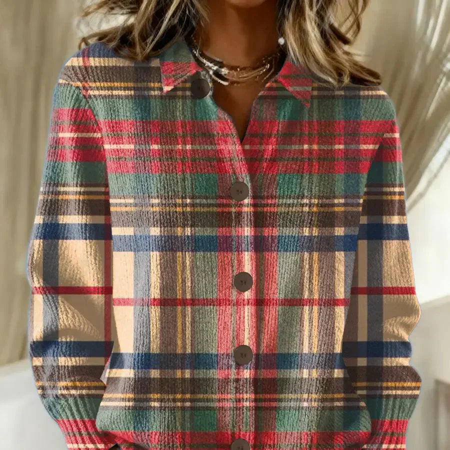 Ravelo | Geruite blouse