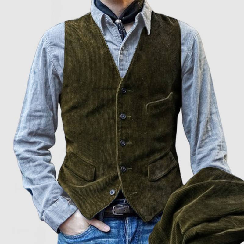 Tommy | 2-delige set: Blazer en Gilet van Fluweel