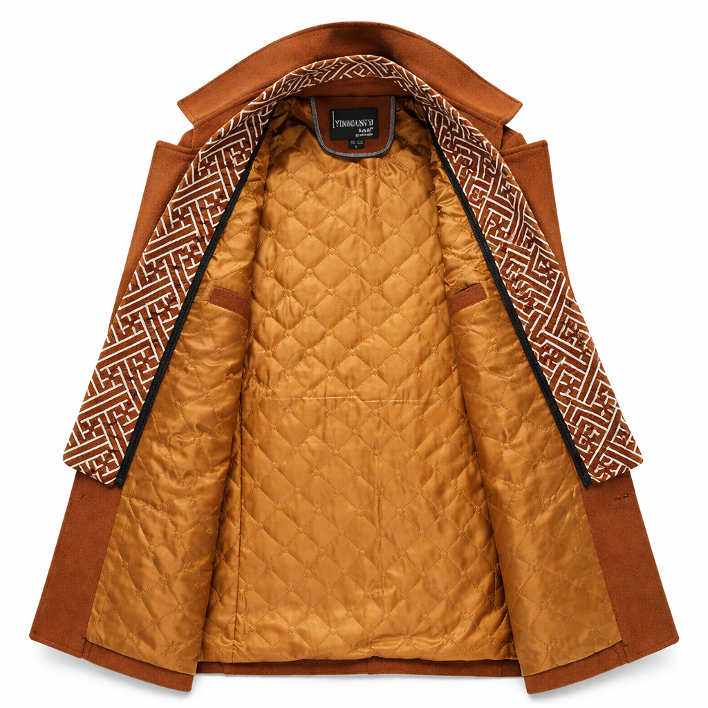 Benjamin | Heren Winterjas met Klassieke Kraag en Knoopsluiting