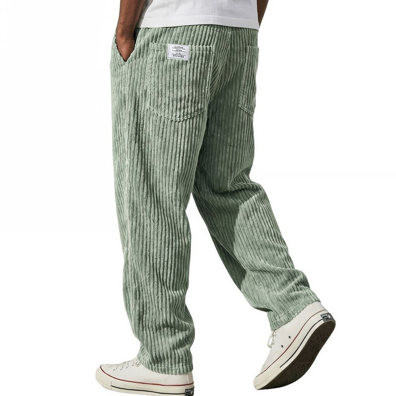 Jeroen | Geribde Relaxed Fit Broek