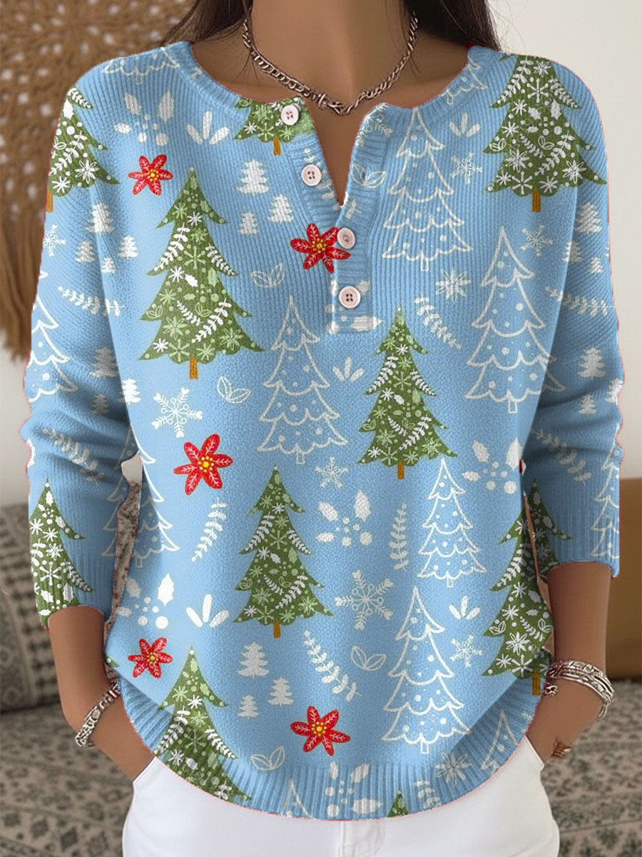 Sofie | Kersttrui met Knopen