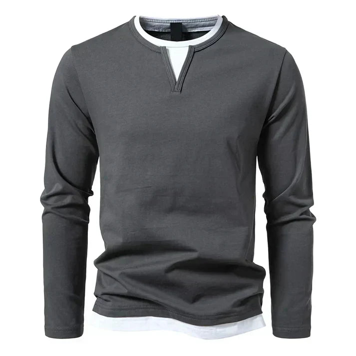 Teunvark | Herenshirt met moderne halslijn