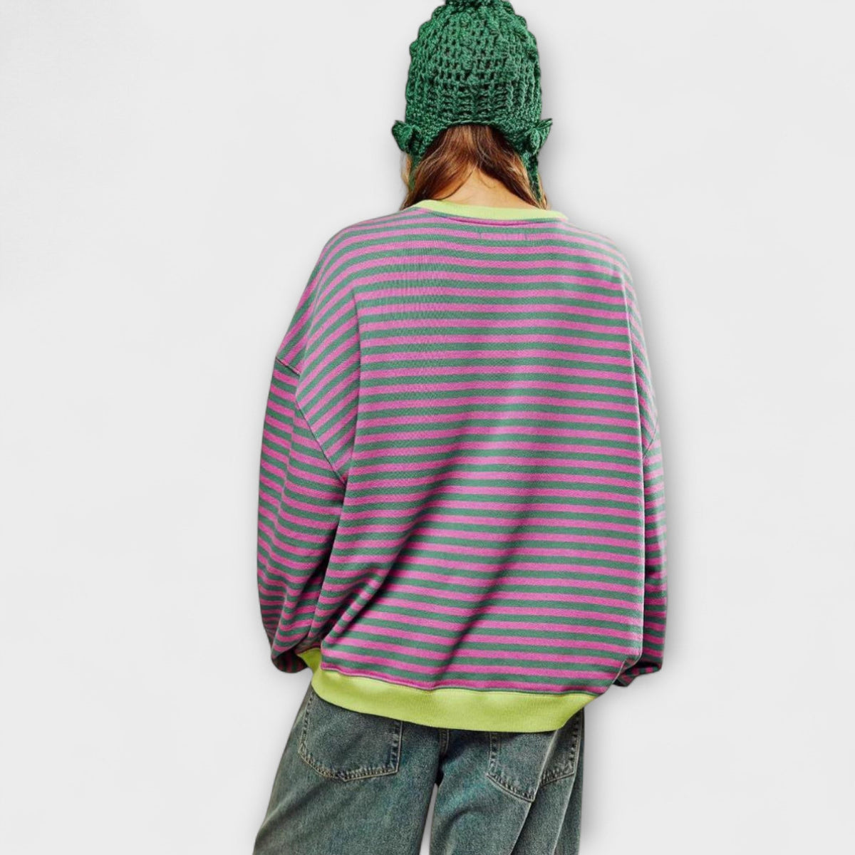 Joyce | Gestreepte oversized trui