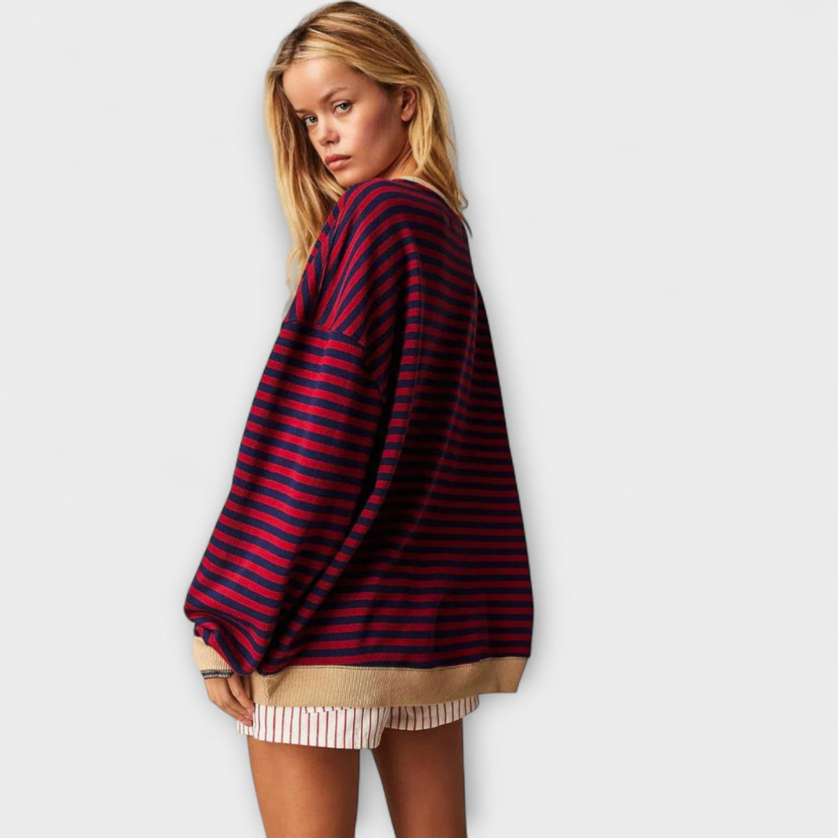Joyce | Gestreepte oversized trui