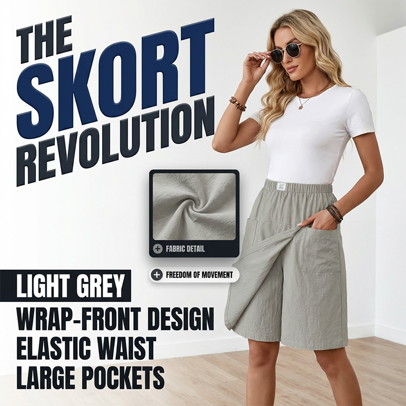 Mirevyn - Casual jurk voor vrouwen met elastische taille asymmetrische short rok