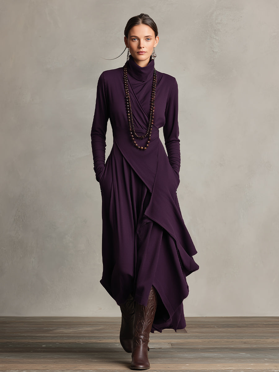 Natalie | Elegante gedrapeerde jurk
