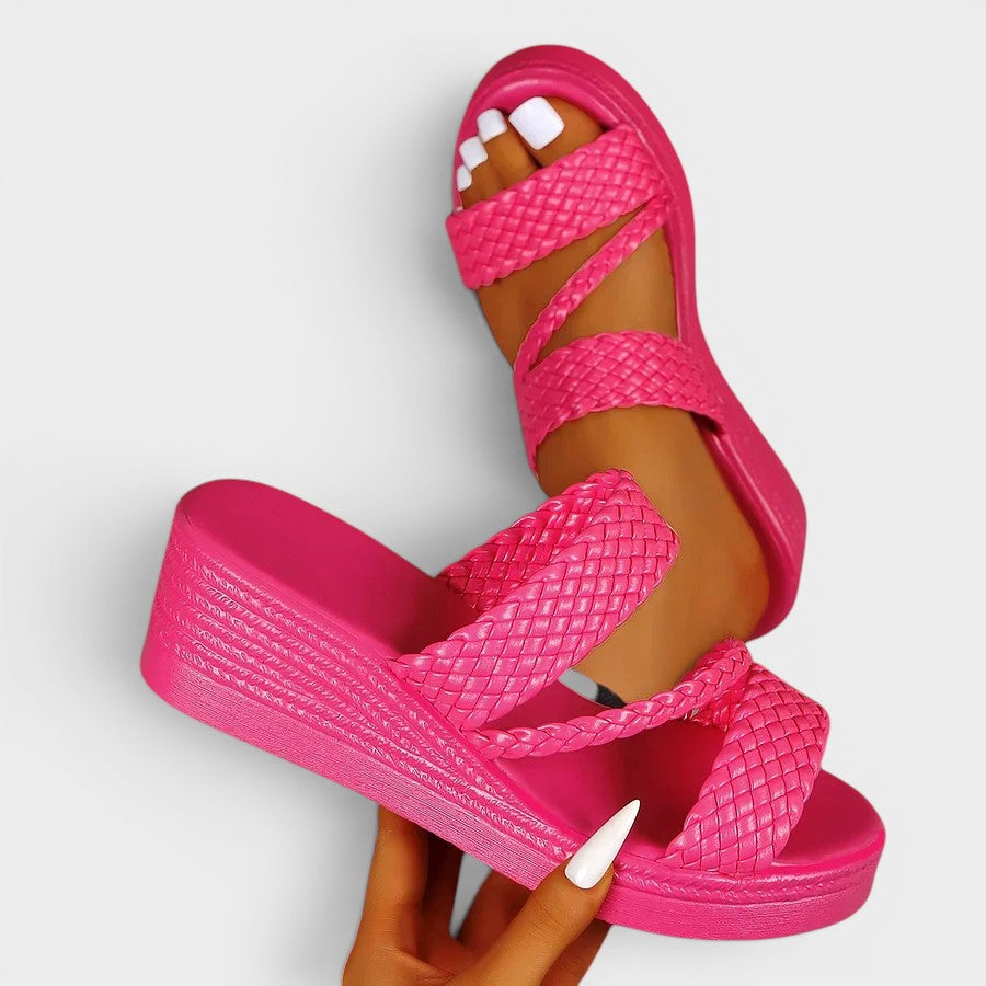 Susanne | Comfortabele plateausandalen