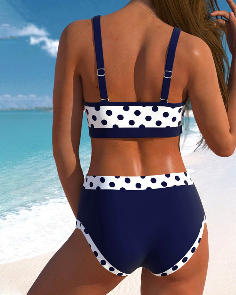 Sandrah | Patchwork-bikini met hoge taille
