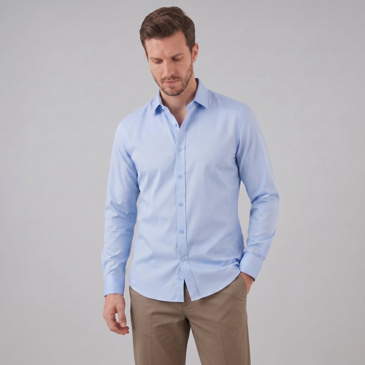 Austin | Heren Overhemd Slim Fit met Lange Mouwen