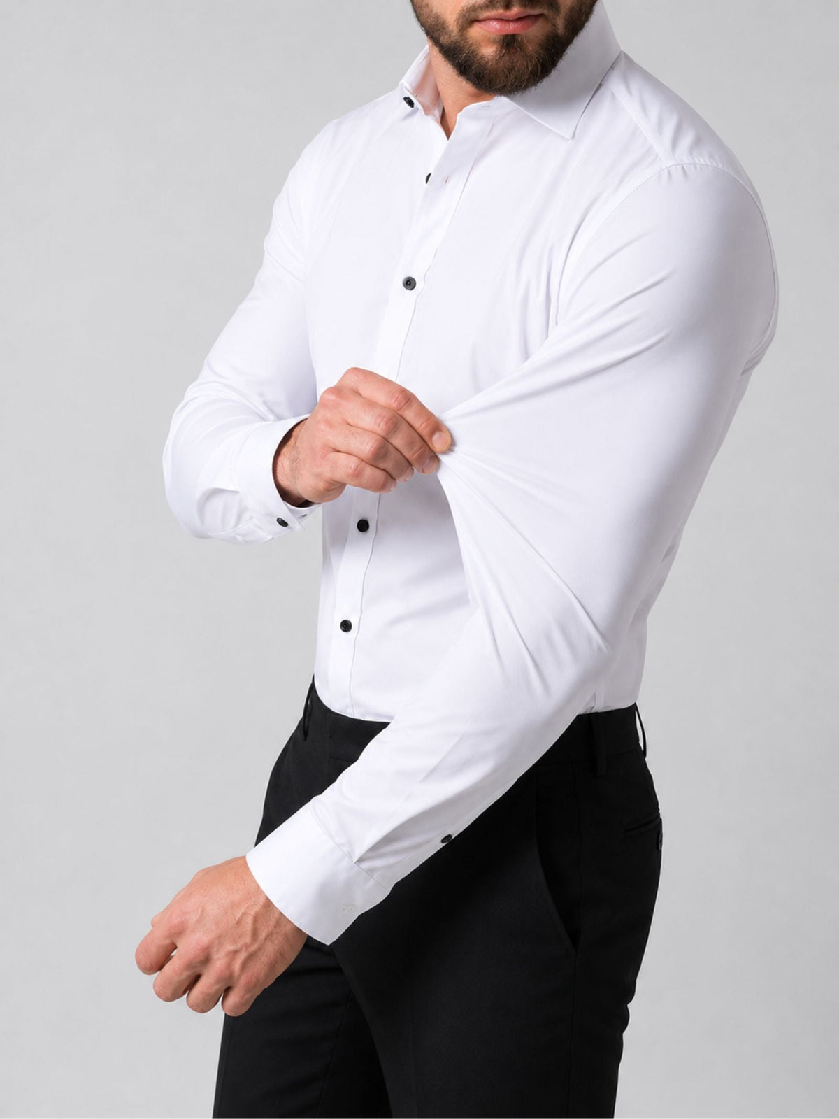 Keith | Heren Stretch Overhemd met Lange Mouwen
