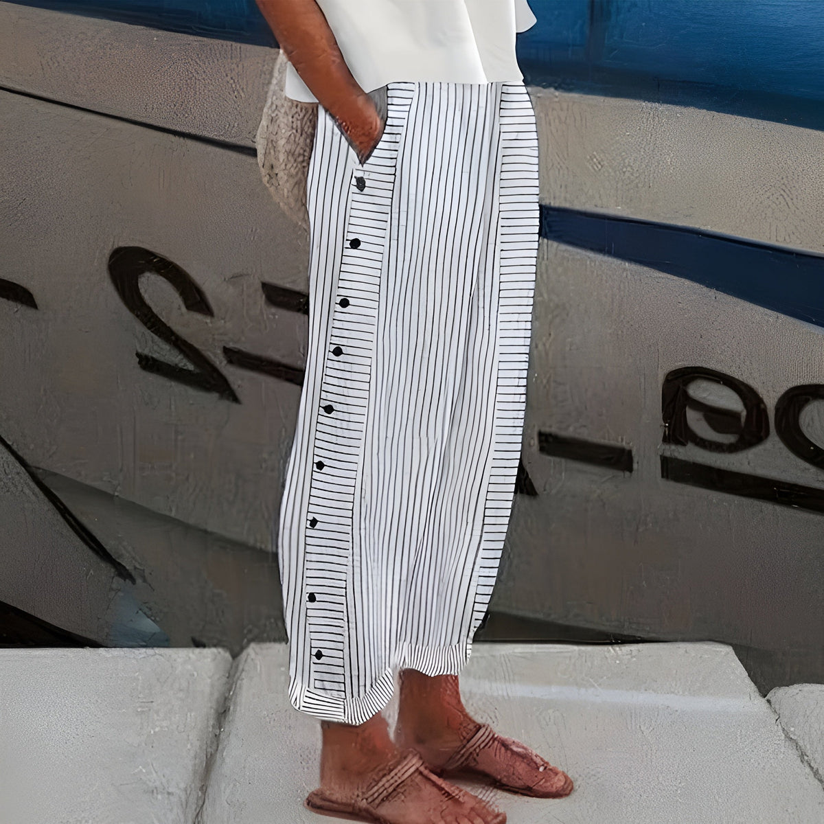 Dagny | Stijlvolle Zomer Gestreepte Broek