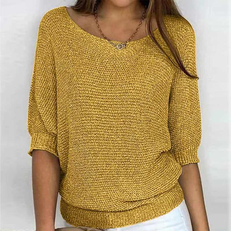 Kyla | Lichte Zomertrui met 3/4 Mouwen – Comfort & Casual Elegantie