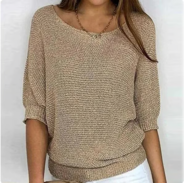 Kyla | Lichte Zomertrui met 3/4 Mouwen – Comfort & Casual Elegantie