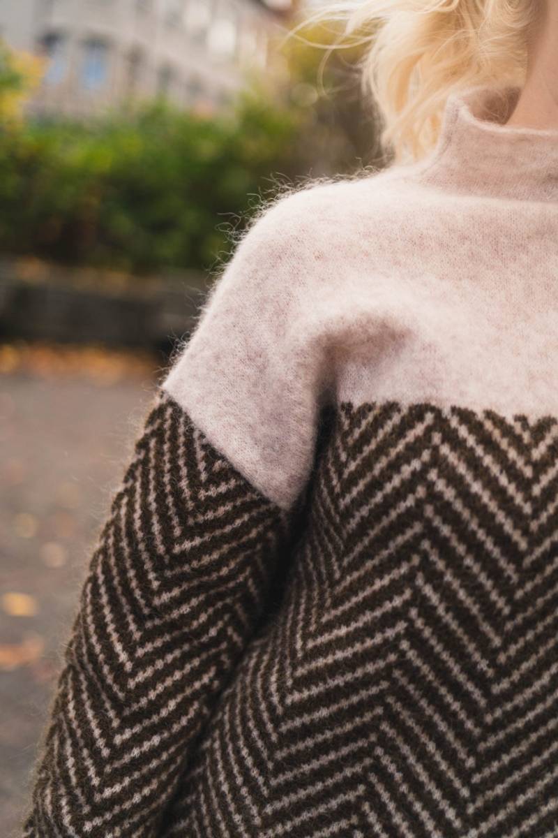 Lilvienne | Trui met Visgraatpatroon